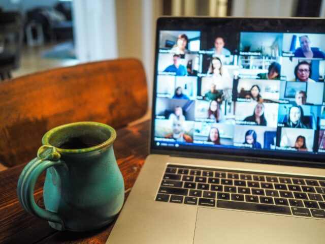 computer screen showing webinar attendees