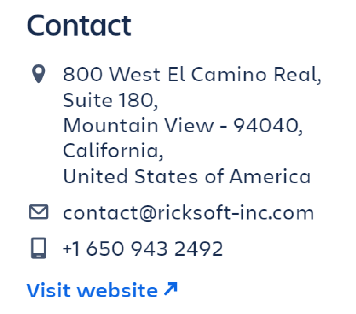 Ricksoft, Inc contact information and support.